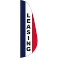 "LEASING" 3' x 10' Message Feather Flag